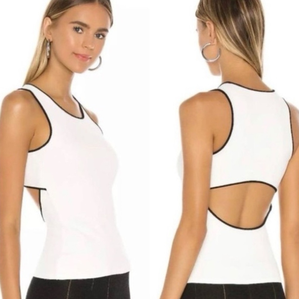Rag & Bone Women’s Marshmallow Nora Top White/Black trim, XSNeverwornwithnotags!